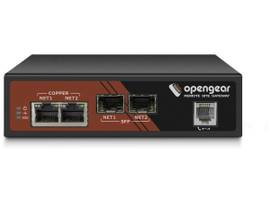 OPENGEAR MODEL ACM7008-2-M 8SER CISCO STRAIGHT PINOUT EXT PWR 2GBE ETHERNET OR FIBER SFP4USB CONSOLEPRT PSTN MDM 2DIO&2OUTPUTPRT