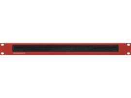 RACK MOUNT 1U BLIND PLATE WITH BRUSH - RED