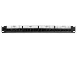 MONOPRICE CAT6 19IN 1U PATCH PANEL WITH LOADED KEYSTONE_ 24 PORTS