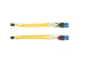 LockPORT SecureKey Locking Single Mode, 9 Micron, DupleFiber Optic Patch Cable,