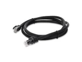 ADD-ON 1FT RJ-45 M/M CAT6A BLACK CU PATCH CBL