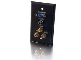 C2G WP SGL STL BLK HD-15,3.5,A/V