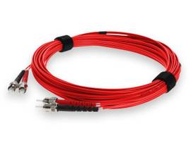 ADD-ON 2M ST M/M OM3 RED FIBER PLENUM PATCH CBL