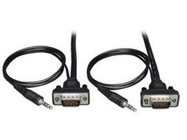 3ft SVGA / VGA Coax Monitor Cable Low Profile with Audio and RGB High Resolution