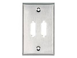 BLACK BOX CORP WALLPLATE STAINLESS STEEL SINGLE-GANG 2D