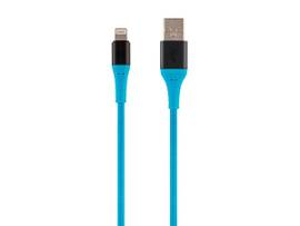 MONOPRICE ATLASFLEX SERIES DURABLE APPLE MFI CERTIFIED LIGHTNING TO USB TYPE-A CHARGE AND SYNC KEVLAR-REINFORCED NYLON-BRAID CABLE_ 3FT_ BLUE