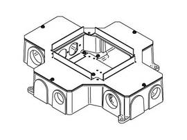 LEGRAND-WIREMOLD 4-GANG RECESSED CAST IRON FLR BOX
