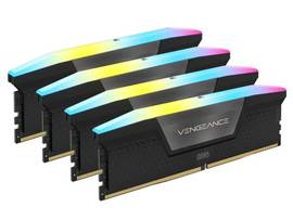 CORSAIR DDR5, 5200MT/S 192GB 4X48GB DIMM, UNBUFFERED, 38-38-38-84, XMP 3.0, VENGEANCE RGB DDR5 BLACK HEATSPREADER, 1.25V