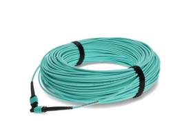 AddOn 100m MPO (Female) to MPO (Female) 12-strand Crossover Aqua OM4 Fiber OFNR