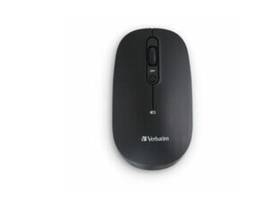 VERBATIM MULTI-DEVICE WIRELESS RECHARGEABLE OPTICAL MOUSE - BLACK