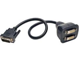 1ft DVI Y Splitter Video Monitor Cable DVI-D M/2xF 1 ft