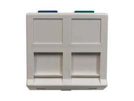 TRIPP LITE EUROPEAN STYLE INSERT 2-PORT WHITE