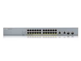 ZYXEL GS1350-26HP - 24-PORT GIGABIT POE+ L2 WEB MANAGED SWITCH (375W) W/2 SFP UPLINK W/1Y NEBULA INCLUDED