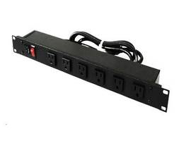 LEGRAND-WIREMOLD RACKMOUNT 19IN BLK W/6 5