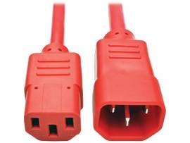 TRIPP LITE HEAVY-DUTY EXTENSION 15A 14 AWG RED 3FT