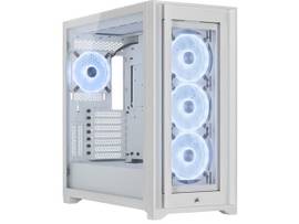 CORSAIR ICUE 5000X RGB QL ED TEMPERD GLSS MID-TWR SMRT CSE TRUE WHT