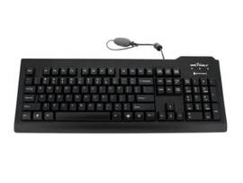 SEAL SHIELD SEAL CLEAN WATERPROOF KEYBOARD W/ KEY LOCKING FUNCTION - DISHWASHER SAFE - ISO / QWERTY / SPANISH / QUICK CONNECT USB CABLE / BLACK - CE /