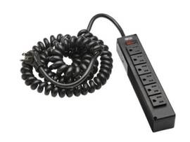 TRIPPLITE SURGE PROTECTOR 6-PORT 10FT SPIRAL CORD