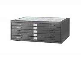 5-DRAWER STEEL FLAT FILE FOR 30INCH X 42INCH DOCUMENTS