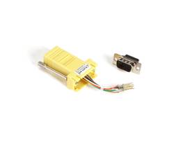 BLACK BOX CORP MOD ADAP KIT DB9M TO RJ45F F YELLOW