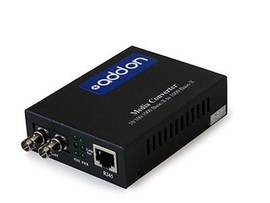 AddOn 10/100/1000Base-TX(RJ-45) to 1000Base-LX(ST) SMF 1310nm 20km Managed Media