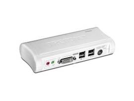 TRENDNET 2-PORT DVI/USB KVM SWITCH KIT W/ AUDIO (INCLUDES 2X KVM CABLES)