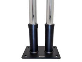 BOLT DOWN FLOOR BASE A DUAL POLE DESIGN