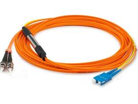 This is a 3m SC (male) to ST (male) orange duplex riser-rated fiber mode conditi