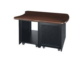 MILESTONE CNSL FURNITURE DUAL BAY RK W/PLXDRHM