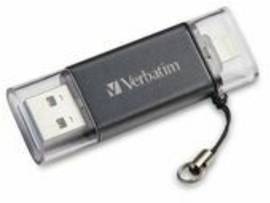 VERBATIM 128GB STORE N GO DUAL USB 3.2 GEN 1 FLASH DRIVE FOR APPLE LIGHTNING DEVICES GRAPHITE