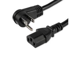 6FT POWER CORD, ANGLED NEMA5-15P TO C13