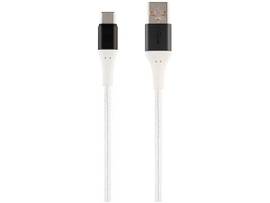 MONOPRICE ATLASFLEX SERIES DURABLE USB 2.0 TYPE-C TO TYPE-A CHARGE & SYNC KEVLAR-REINFORCED NYLON-BRAID CABLE_ 6FT_ WHITE