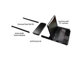 BLACK BOX CORP 17 LCD CONSOLE DRAWER WITH 8 PORT KVM S
