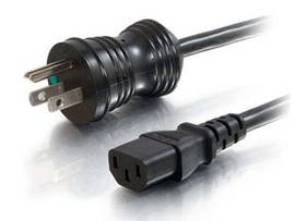 C2G 8FT 16AWG HSPTL PWR CBL, 5-15P-C13 BK