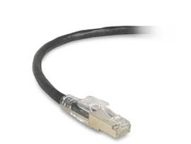 CAT6A 650-MHz Locking Snagless Patch Cable S/FTP CM PVC BK 10FT