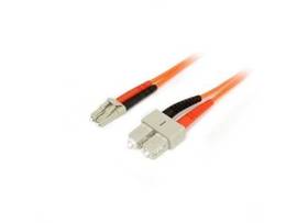1M FIBER OPTIC CABLE - MULTIMODE DUPLEX 50/125 - LSZH FIBER JUMPER CORD - LC/SC