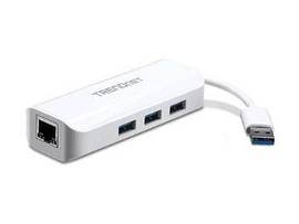 TRENDNET USB 3.0 TO GIGABIT ETHERNET ADAPTER + USB HUB