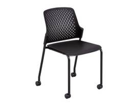 SAFCO NEXT STACK CHAIR BL CASTERS 4E (Sold as Case Pack of 4)