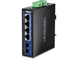 TRENDNET 5-PORT HARDENED INDUSTRIAL GIGABIT DIN-RAIL SWITCH WITH MULTI-MODE SC PORT