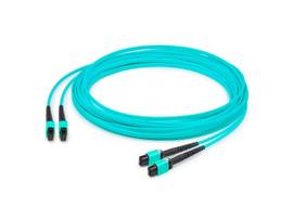 ADD-ON 2M 2XMPO F/F OM4 AQUA FIBER TRUNK CBL
