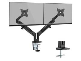 RELAUNCH DUAL MONITOR MOUNT WITH LOW PROFILE GAS SPRING ARMS