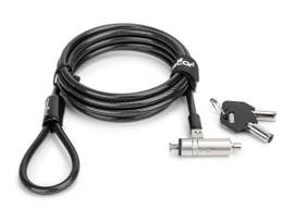 ROCSTOR ROCSTOR N19 SECURITY CABLE LOCK FOR NANO-SHAPED SLOTS - (2) KEYS - TAA - ZINC ALLOY, GALVANIZED STEEL - 6 FT - FOR NOTEBOOK - TAA COMPLIANT