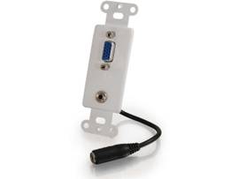 C2G HD15 + 3.5MM WAL PLATE-WHT