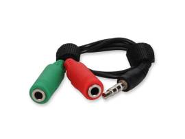 ADD-ON5PK 8IN AUDIO M/F BLACK CABLE