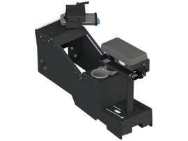GAMBER KIT - 2020+ FORD UTILITY SHORT CONSOLE BOX WITH CUP HOLDER, PRINTER ARMREST, AND 7IN XE