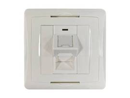 TRIPPLITE UK WALL PLATE 1PORT UNLOADED ANGLED