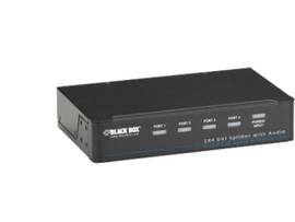 BLACK BOX CORP 1 X 4 DVI-D SPLITTER WITHAUDIO AND HDCP