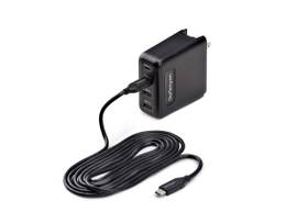 STARTECH 100W USB-C WALL CHARGER, 2X USB-C/2X USB-A, FAST CHARGING PORTABLE GAN CHARGER POWER ADAPTER, USB POWER DELIVERY 3.0, 6FT/1.8M USB-C TO USB-C
