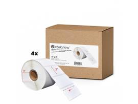NU-TONE 4X2INCH DIRECT THERMAL LABELS