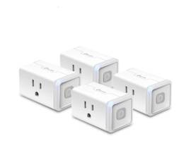 TP-LINK KASA SMART WI-FI PLUG LITE. 4-PACK. WORKS WITH A SECURED 2.4GHZ WIRELESS NETWORK WITHOUT THE NEED FOR A SEPARATE HUB